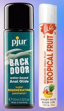 Набор лубрикантов pjur backdoor Regenerating 30 мл + Wet Oral Play Tropical Explosion (30 мл) LB543 фото