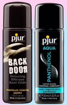 Набор лубрикантов pjur backdoor anal Relaxing jojoba silicone 30 мл + pjur Aqua Panthenol 30 мл LB814 фото