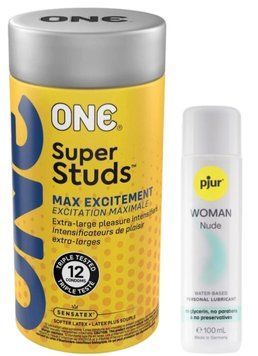 Комплект 12 шт ONE Super Studs + Pjur Woman Nude 100 мл SOS13121 фото