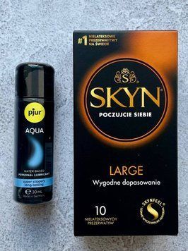 Комплект SKYN Large 10 шт - Лубрикант pjur Aqua 30 мл SOS2650 фото