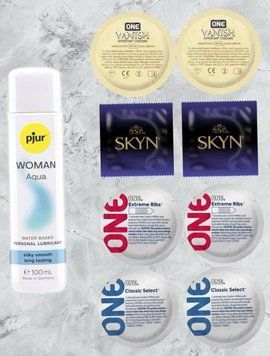 Набір з 20 штук SKYN-ONE + лубрикант pjur Woman Aqua 100 мл SOS4097 фото