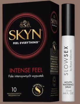 Комплект SKYN Intense Feel 10 шт + Спрей для усиления слюноотделения Bijoux Indiscrets Slow Sex Mouthwatering spray SOS5710 фото