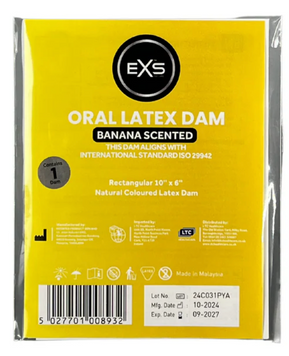 Банановая латексная салфетка EXS Scented Latex Dam (Banana) EXS2 фото