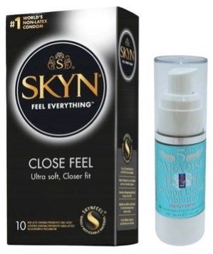 Набір з SKYN Close Feel (10 шт) +  рідкий вібратор 5th Paradise Liquid Vibrator &mdash; Енергетичний напій (30 мл) SOS9769 фото