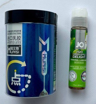 Комплект Muaisi 002 Blue 12 шт - Лубрикант System JO H2O &mdash; Green Apple (30 мл) SOS2794 фото