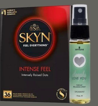 Комплект Skyn ​​Intense feel 36 штук + Спрей Sensuva Deeply Love You Spearmint (29 мл) SOS5374 фото