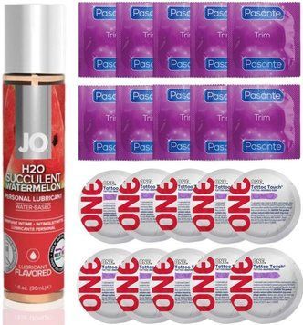 Набор 20 шт Pasante TRIM и ONE Tattoo Touch + System JO H2O - Watermelon (30 мл) SOS4884 фото