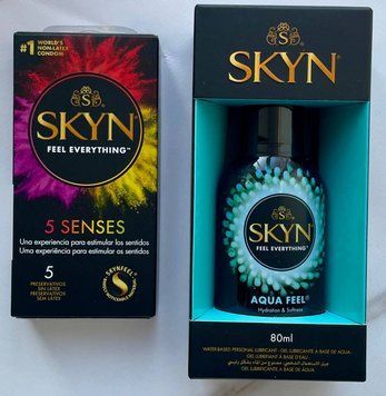 Набор SKYN 5 Senses 5 шт + Лубрикант на водной основе SKYN AQUA FEEL, 80 мл SOS1209 фото