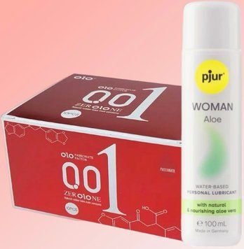 OLO возбуждающие 001 (красные) 10 штук+ Лубрикант pjur Woman Aloe 100 мл SOS4602 фото