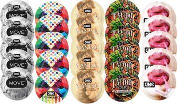 Набір з 25 шт One Move + ONE Ribs + ONE Vanish + ONE Tattoo + ONE Bubblegum  SOS8373 фото
