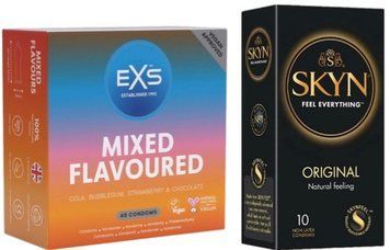 Набір з SKYN Original 10 штук + EXS Mixed Flavoured 48 шт SOS7897 фото
