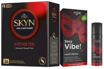 Набор из SKYN Intense Feel (36 шт) + Жидкий вибратор Orgie Sexy Vibe (15 мл) SOS9819 фото