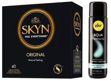 SKYN Original 40 шт + pjur Aqua Panthenol 100 мл SOS13371 фото