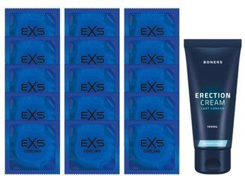 Комплект EXS Cooling 15 шт + Boners Erection Cream (100 мл)  SOS14580 фото