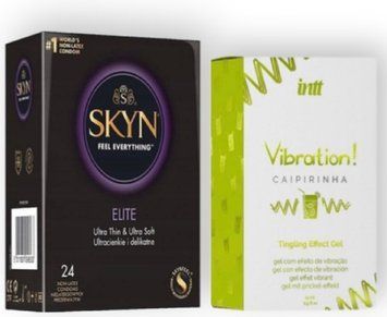 SKYN Elite, 24 шт + Intt Vibration Caipirinha (15 мл) SOS7018 фото