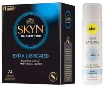 Комплект SKYN Extra Lube 24 шт + Pjur MED Natural Glide 100 мл SOS13271 фото