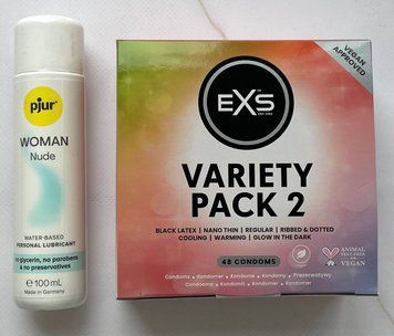 Комплект EXS Mixed Variety Pack 2, 48 шт + Лубрикант pjur Woman Nude 100 мл SOS3213 фото
