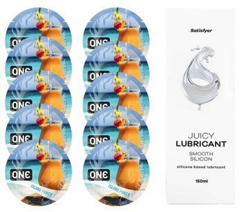 Набор One Island Punch 10 шт. + Лубрикант Satisfyer Smooth Silicon 150 мл SOS12417 фото