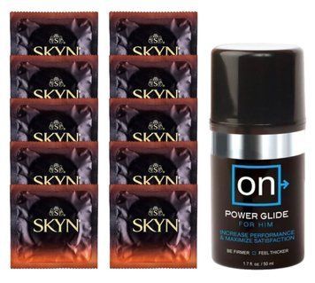 Комплект Skyn Warming 10 шт + Sensuva ON Power Glide For Him Gel (50 мл)  SOS14439 фото