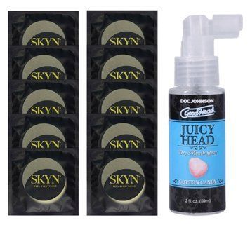 Комплект SKYN Pina Colada 10 шт + Doc Johnson GoodHead Tingle Spray Cotton Candy (59 мл) SOS13712 фото