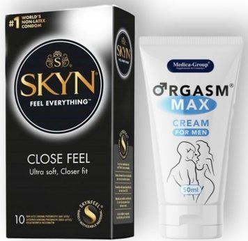 Набор из SKYN Close Feel (10 шт) + Пролонгатор Medica-Group Orgasm Max for Men 50 мл SOS8948 фото