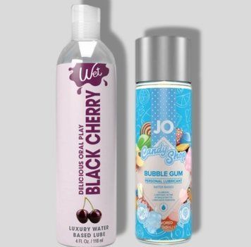 Wet Oral Play Black Cherry (118 мл) + JO Candy Shop Bubblegum (60 мл) LB905 фото