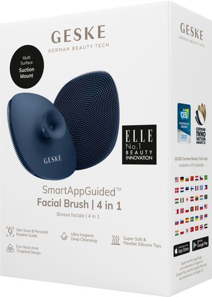 Щітка для обличчя GESKE Facial Brush 4в1 з тримачем midnight HB0056 фото