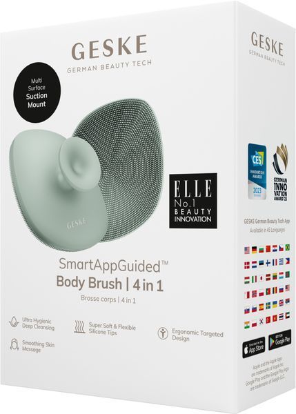 Щетка для тела GESKE Body Brush 4в1 green HB0332 фото