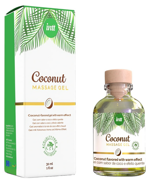 Веганський інтимний масажний гель із ніжним ароматом кокоса INTT Coconut Vegan Massage Gel (30 мл) &mdash; тропічна ніжність та чиста насолода SO5973 фото