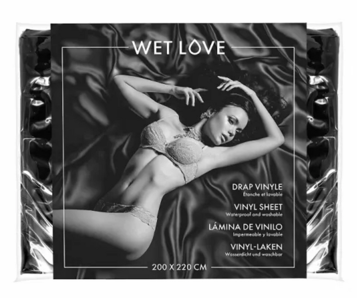 Вінілове захисне простирадло Fetish Tentation Black Vinyl Protection Sheet (220 х 200 см), чорне SO8286 фото